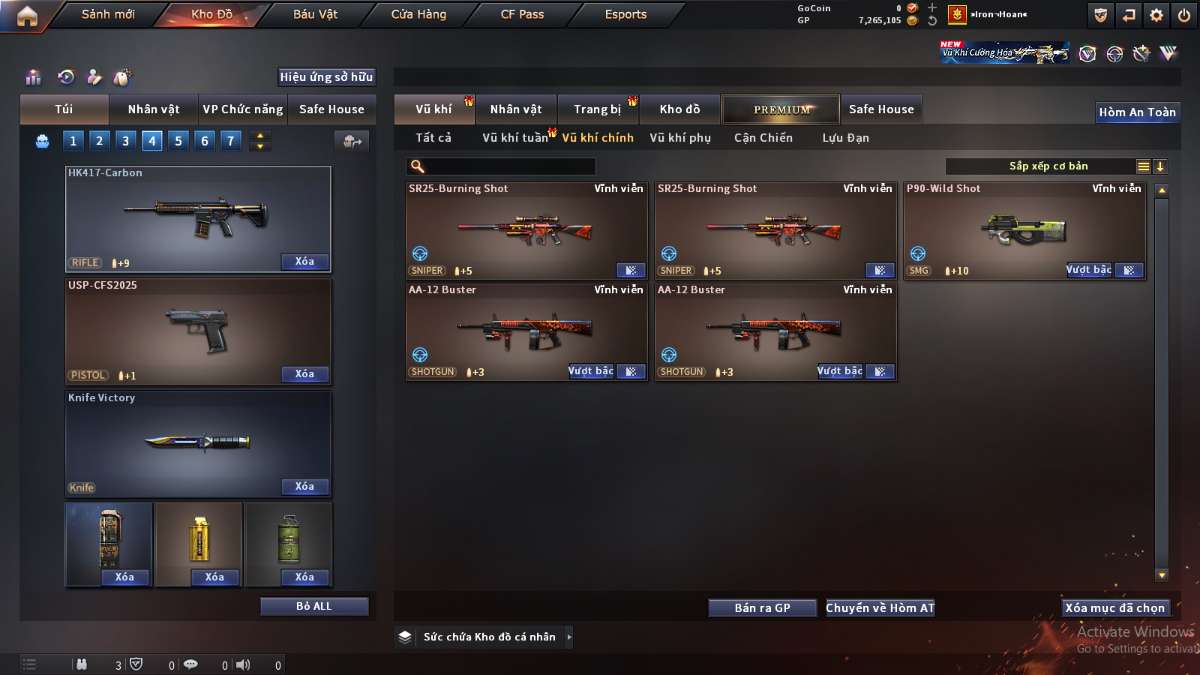 shop acc cf uy tin gia re